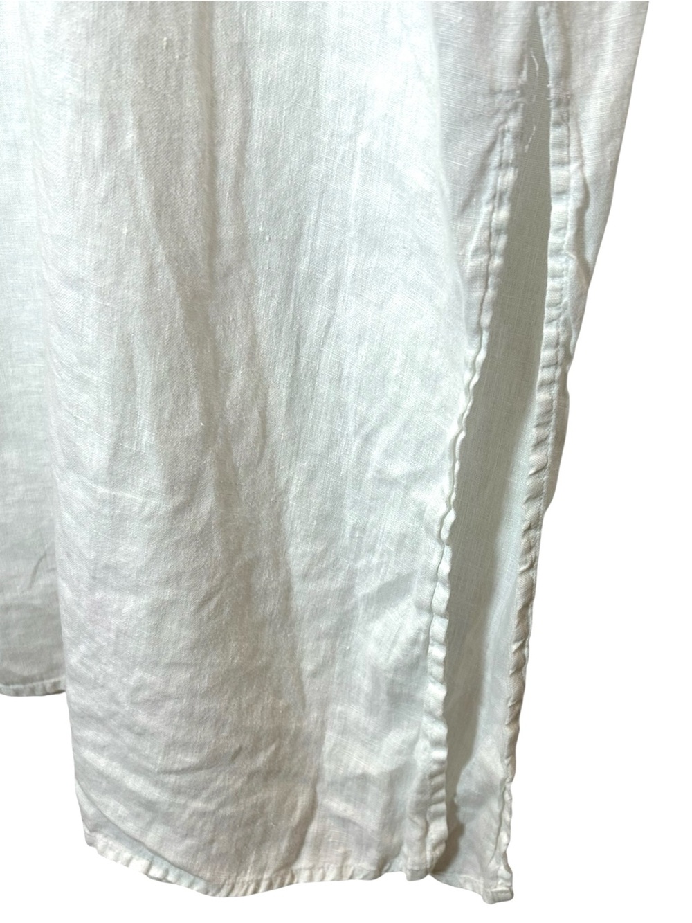 VTG Y2K Flax White Linen Sleeveless Maxi Dress - Oversized, Lagenlook - Size 1X - Picture 6 of 7